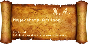 Mayersberg Antigon névjegykártya